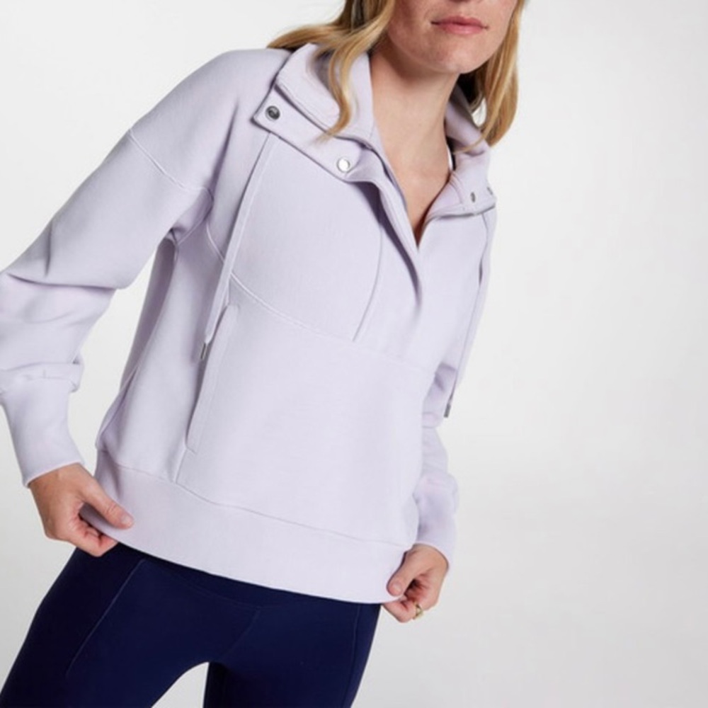 CALIA ottoman half zip sweater misted lilac women’s size small relax fit NWT